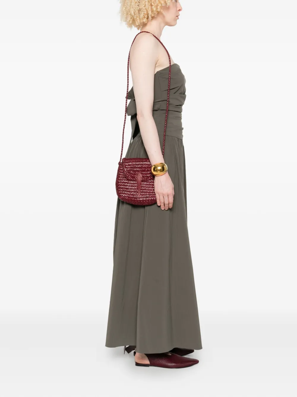 DRAGON DIFFUSION woven-leather shoulder bag - Rood