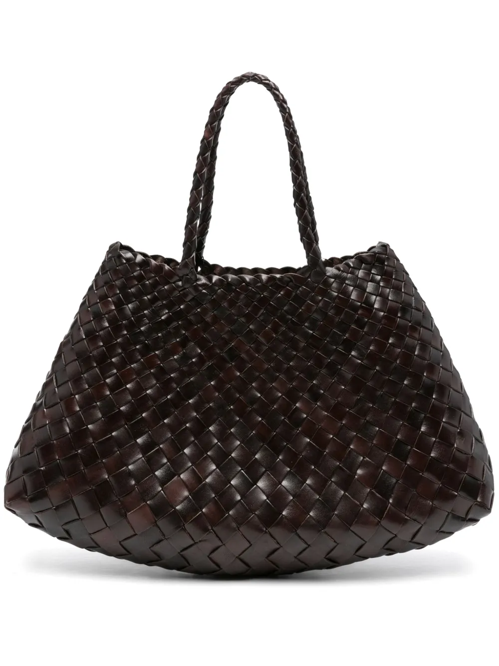 DRAGON DIFFUSION leather open-top tote bag Bruin