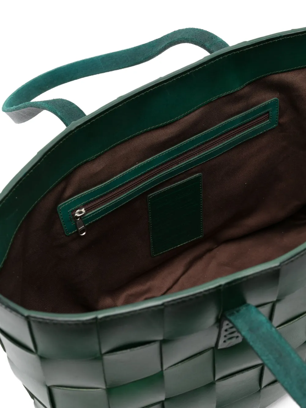 DRAGON DIFFUSION woven leather tote bag Groen