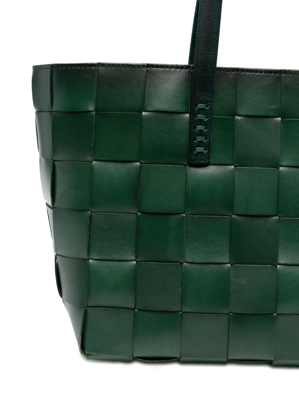 DRAGON DIFFUSION woven leather tote bag Groen