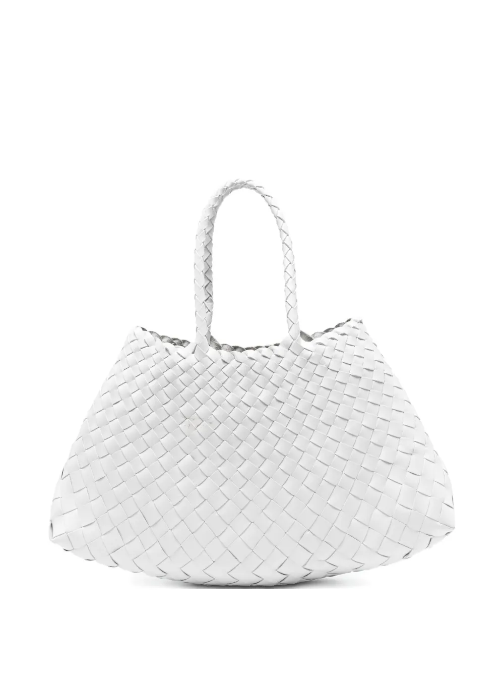 woven leather tote bag