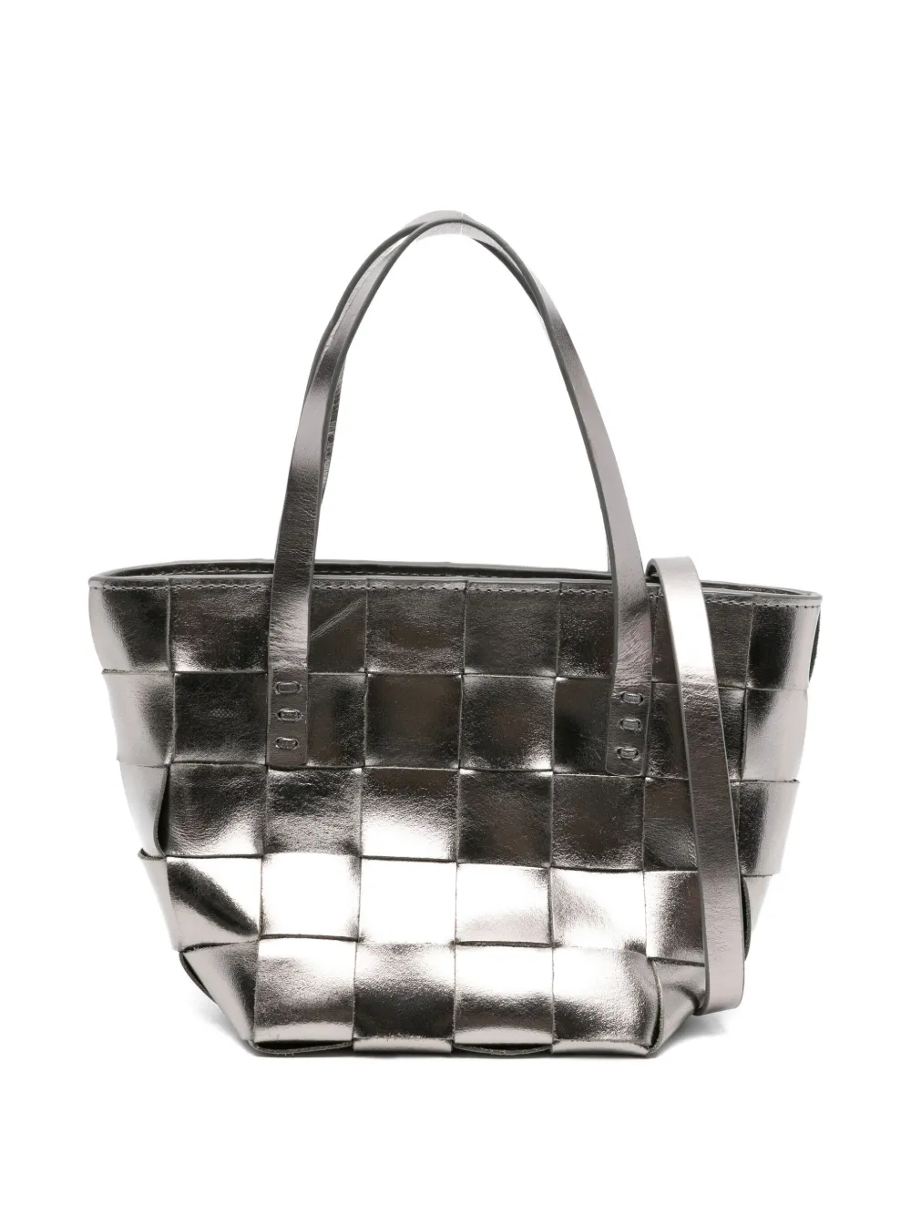 woven-leather tote bag
