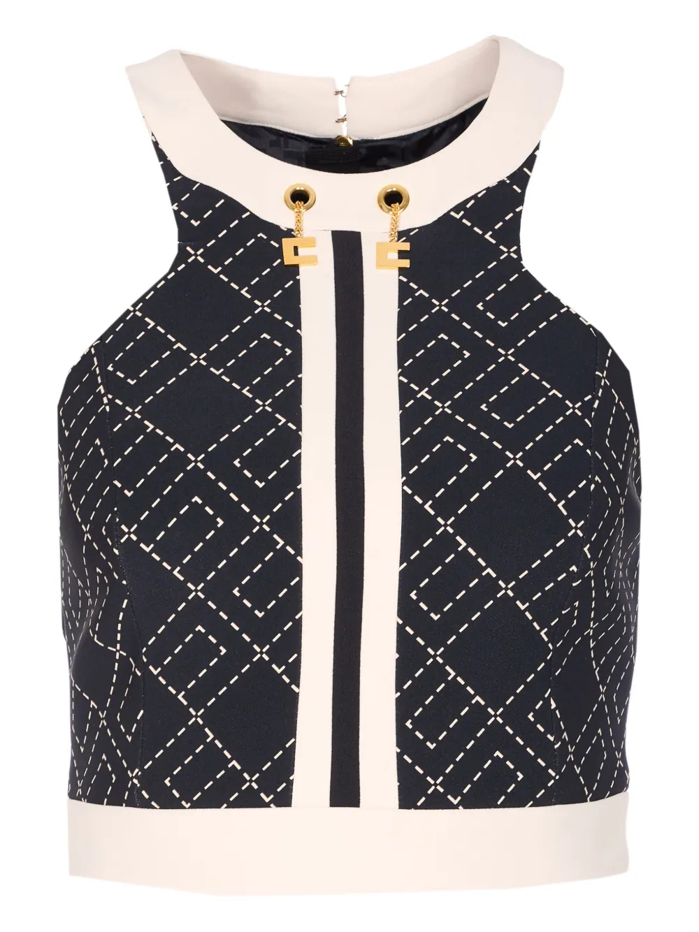 Elisabetta Franchi halter-neck vest Zwart