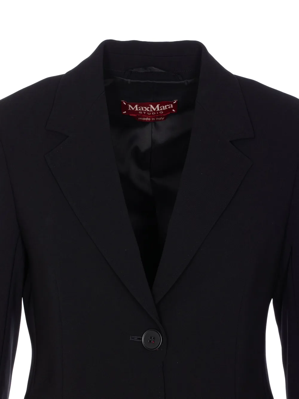 Max Mara single-breasted V-neck blazer Zwart