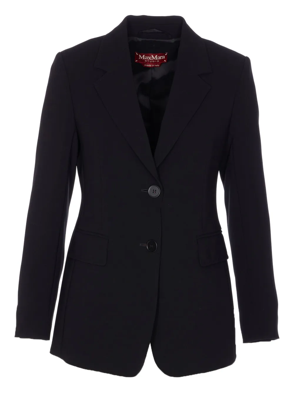 Max Mara single-breasted V-neck blazer Zwart