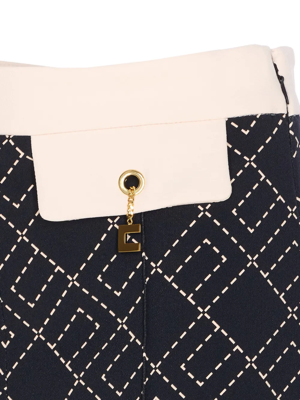 Elisabetta Franchi logo-motif welt-pockets shorts Zwart