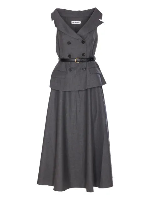 Self-Portrait double-breasted belted dress