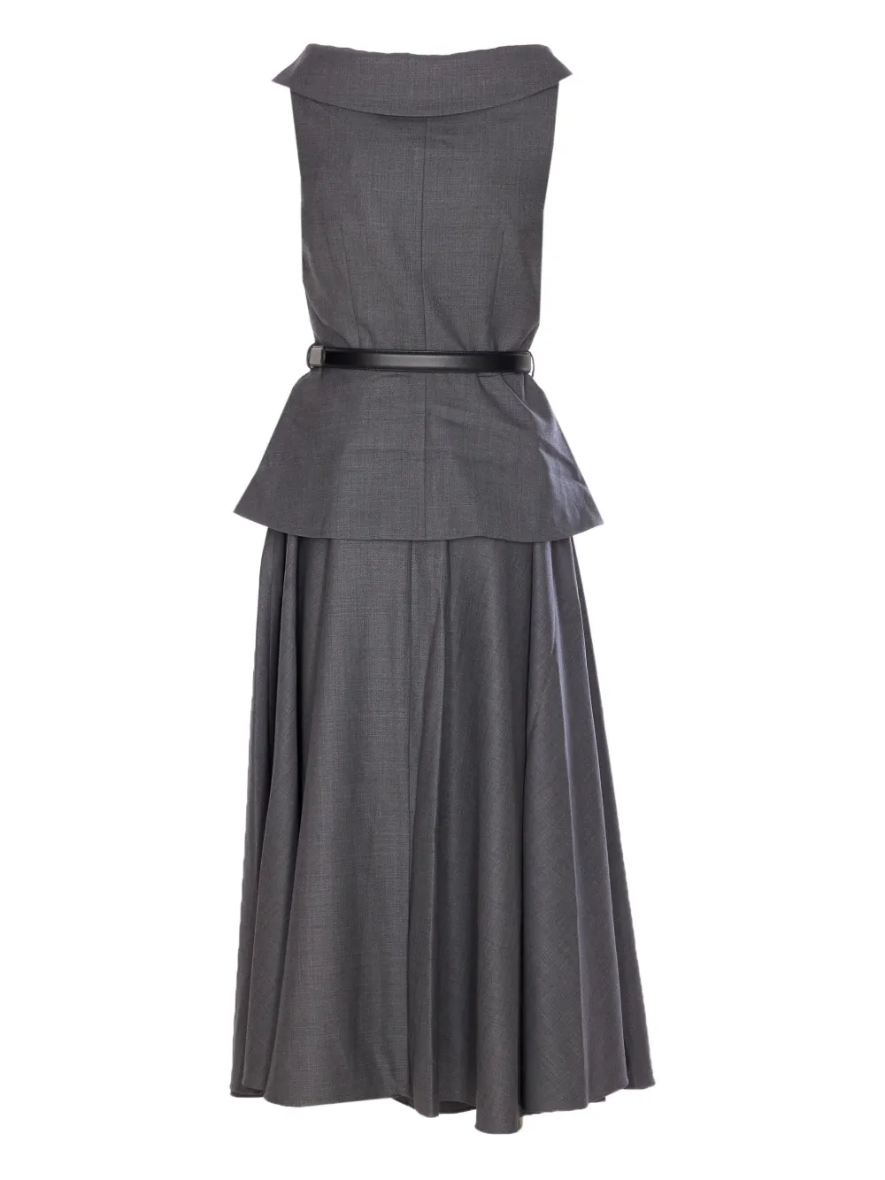 Self-Portrait double-breasted belted dress Grijs