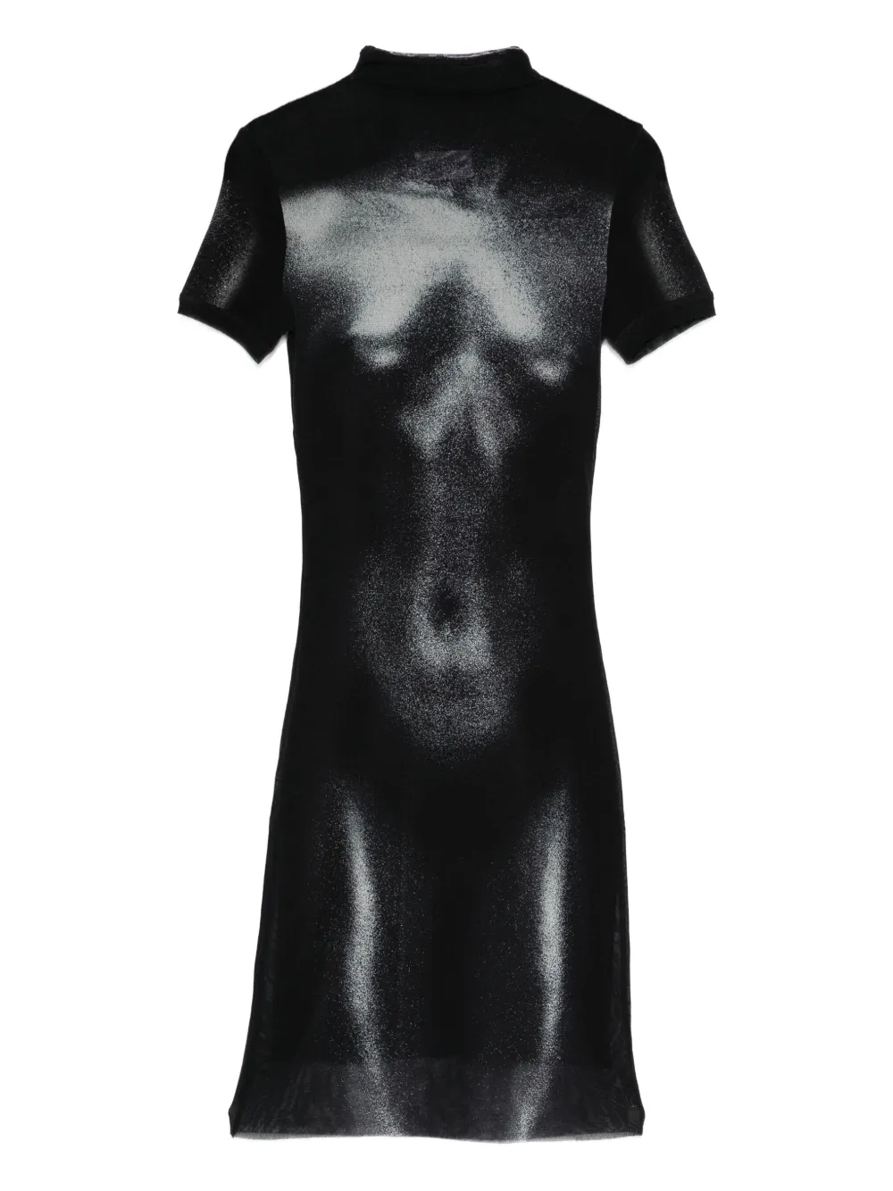 Jean Paul Gaultier body-print mesh dress | Black | Image 1