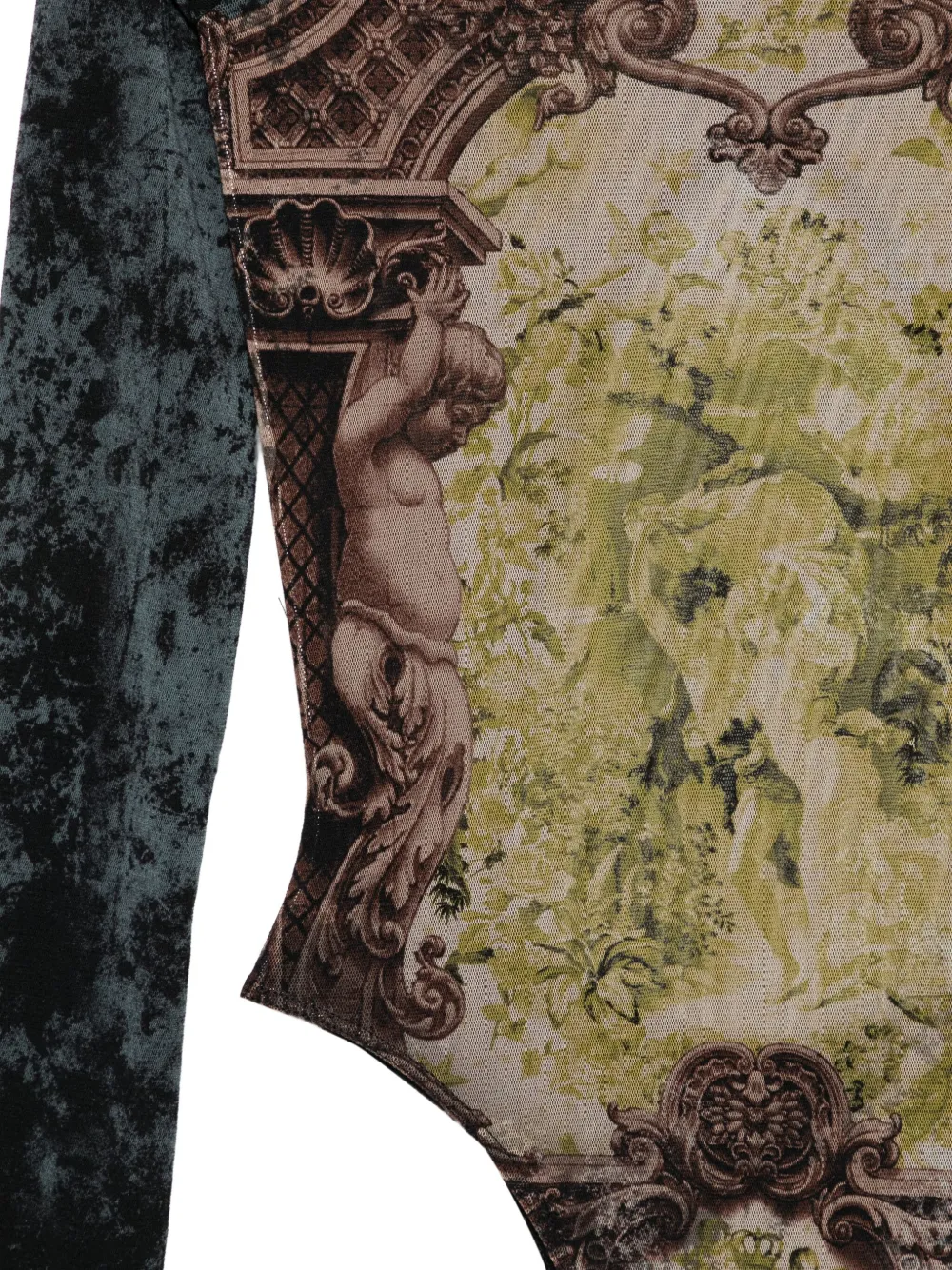 Jean Paul Gaultier Body met hoge hals en print Blauw