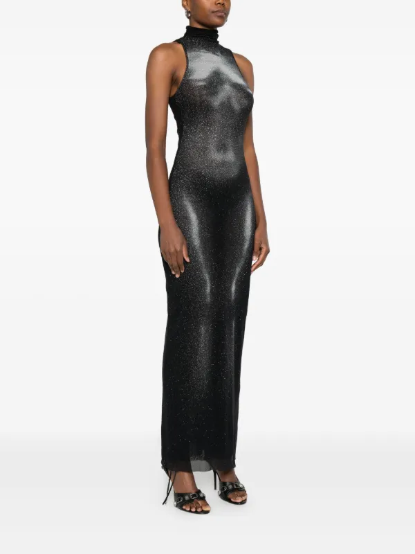 Jean Paul Gaultier high-neck body-print Dress | Black | FARFETCH