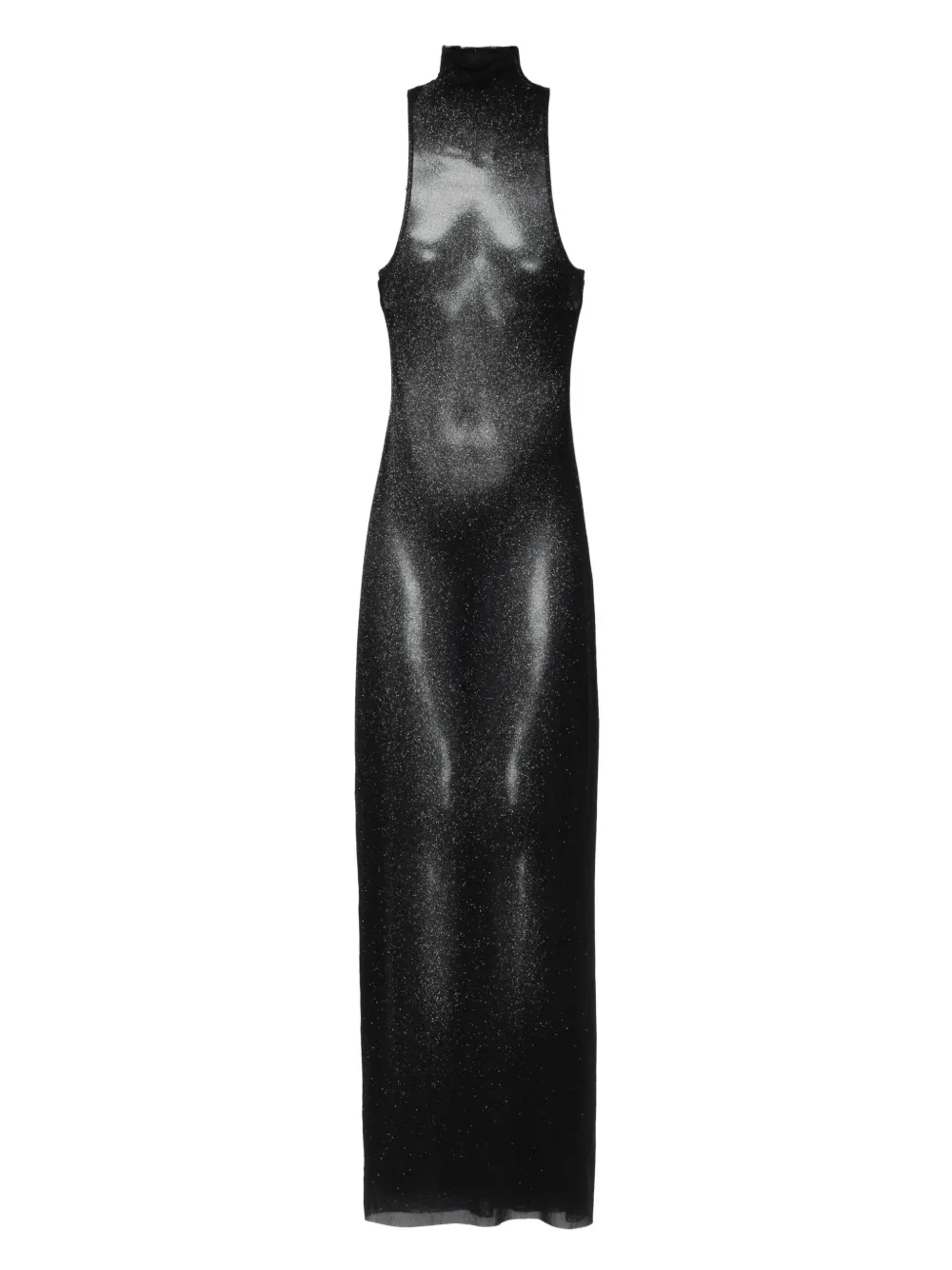 Jean Paul Gaultier high-neck body-print dress | Black | Image 1