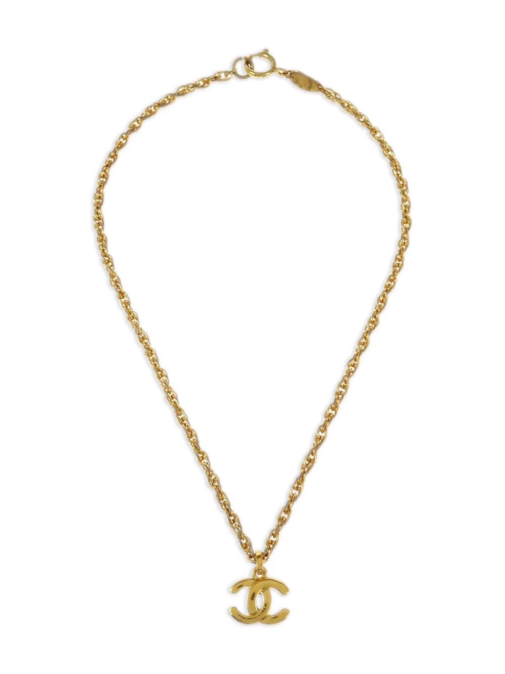 1990-2000s Interlocking CC chain necklace