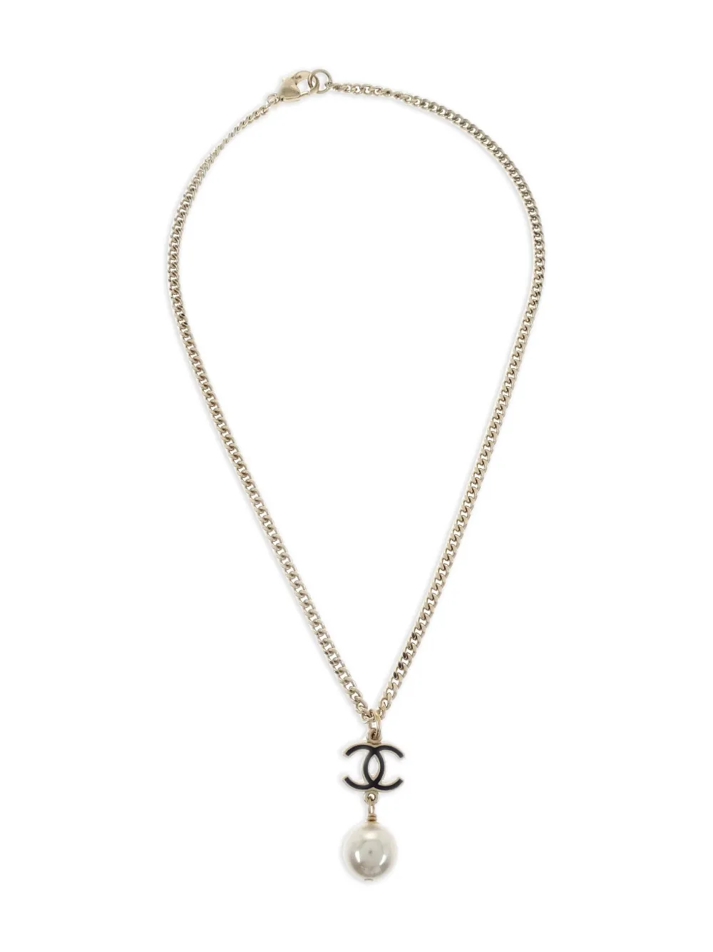 2007 CC-pendant chain-link necklace