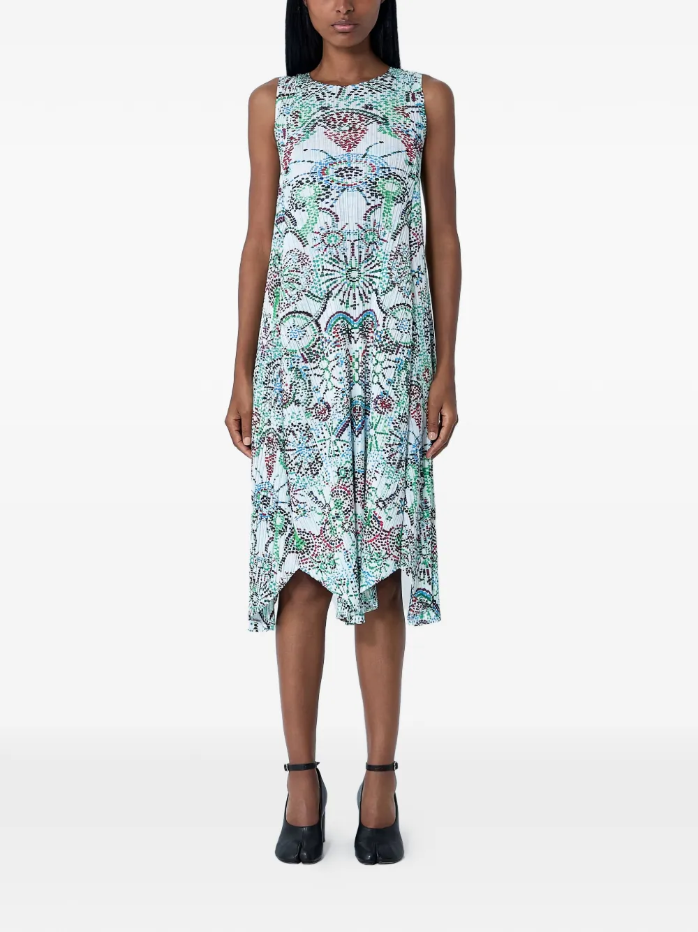 Pleats Please Issey Miyake Light Festival midi dress - Bianco