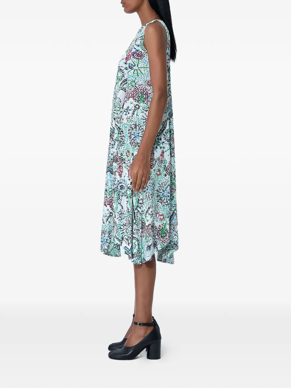 Pleats Please Issey Miyake Light Festival midi dress - Wit