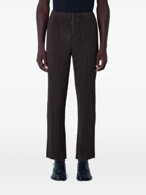 Homme Plissé Issey Miyake Pleated Trousers | ブラック | FARFETCH JP