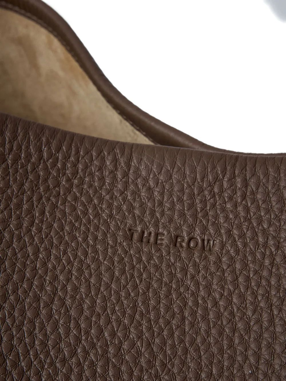 The Row large N S Park pebble-grain leather tote bag Bruin