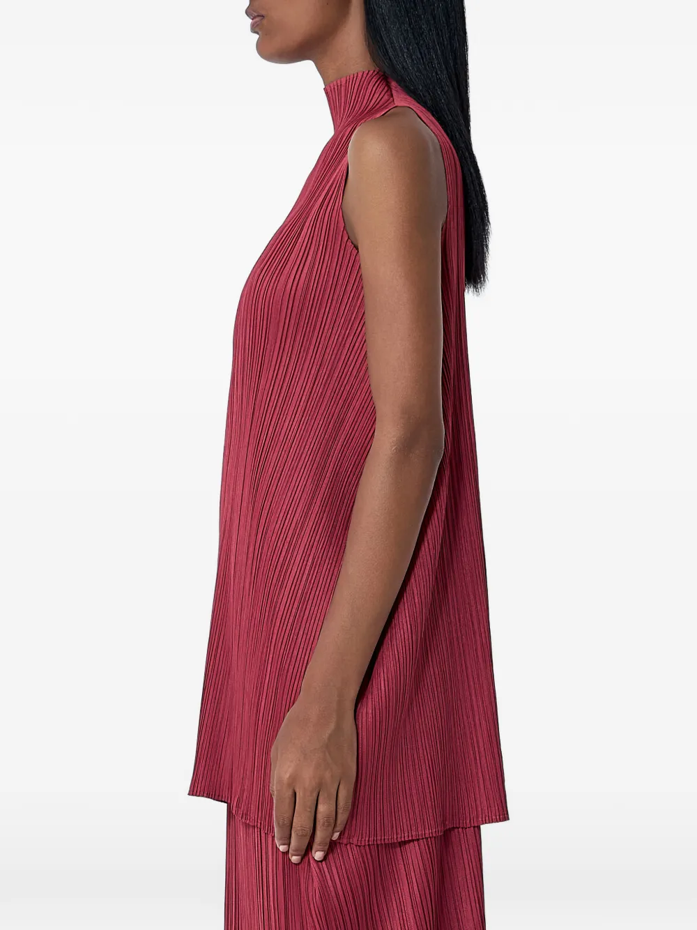Pleats Please Issey Miyake pleated stand-collar top | Débardeurs | Image 2