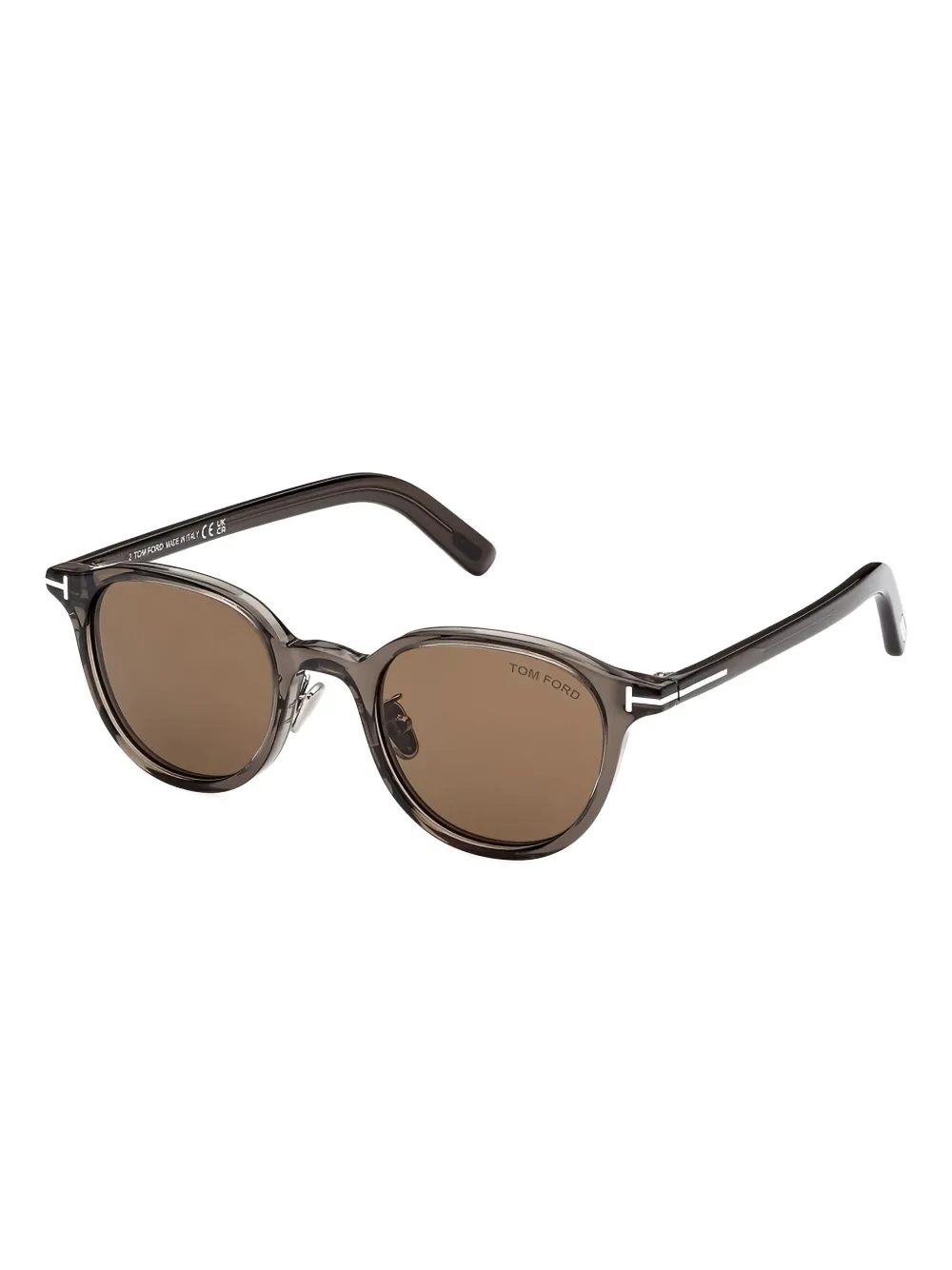 TOM FORD Eyewear round-frame full-rim sunglasses Grijs