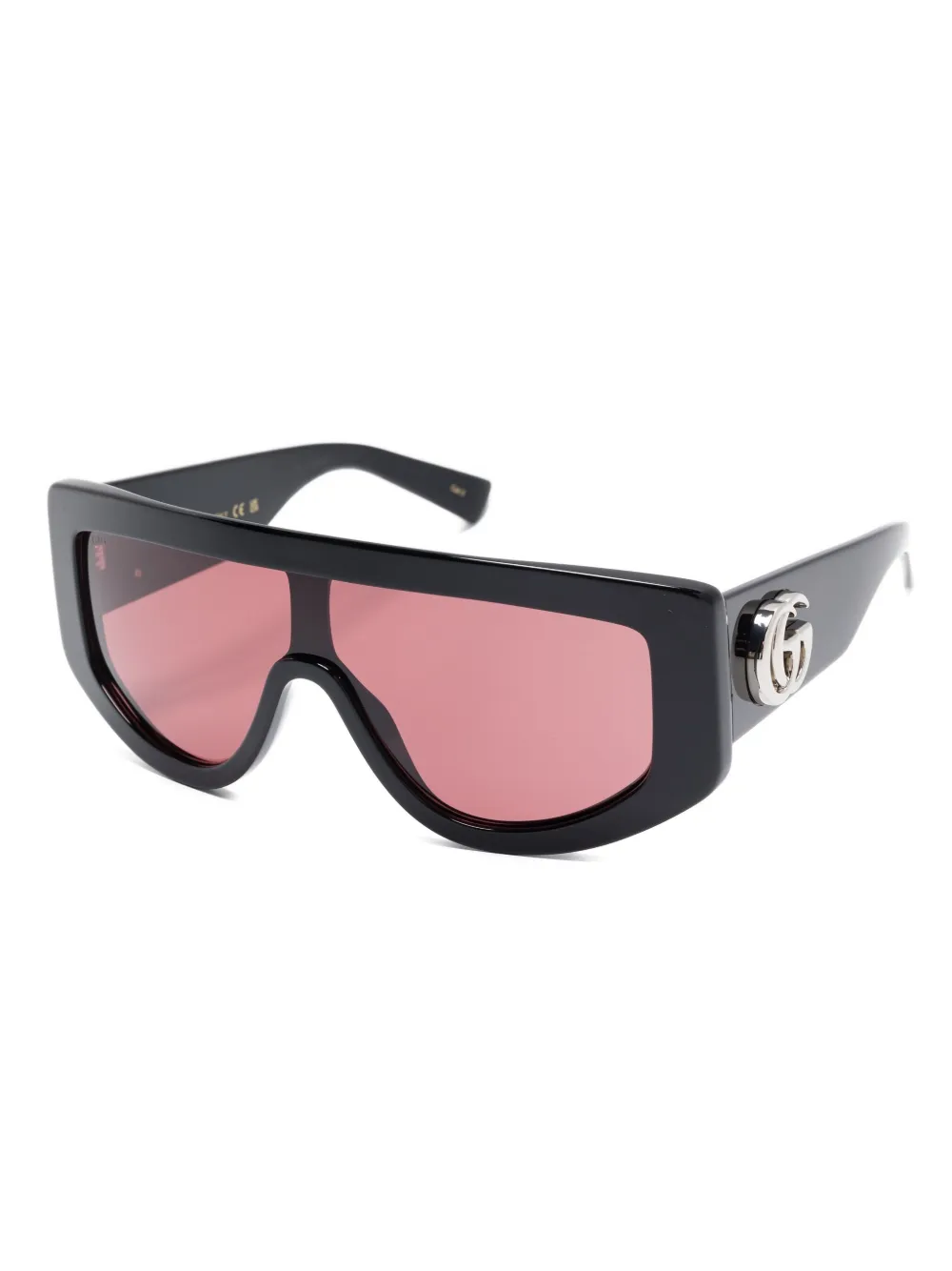 Gucci Eyewear Zonnebril met rechthoekig montuur - Zwart