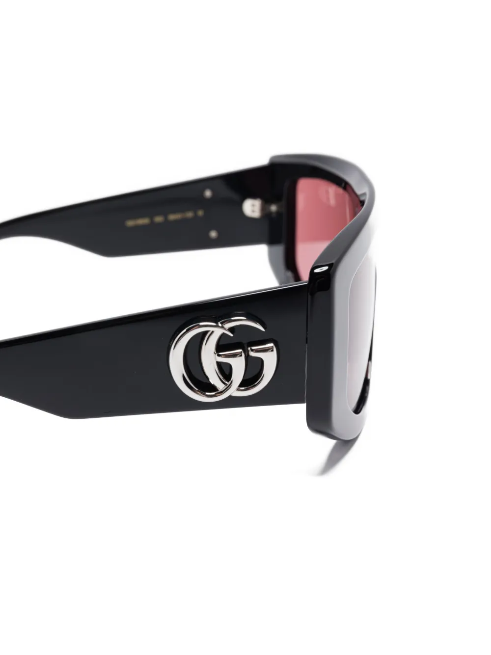 Gucci Eyewear Zonnebril met rechthoekig montuur Zwart