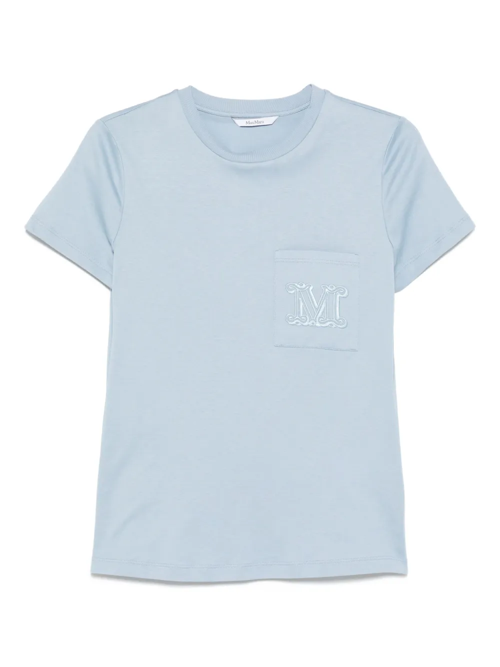 Max Mara embroidered pocket T-shirt Blauw
