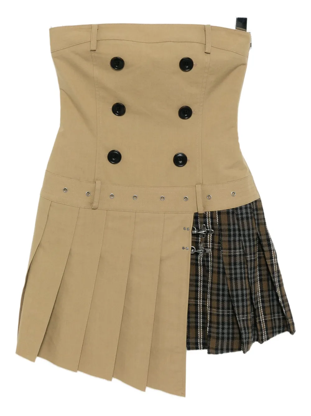 Andersson Bell pleated trench dress - Verde