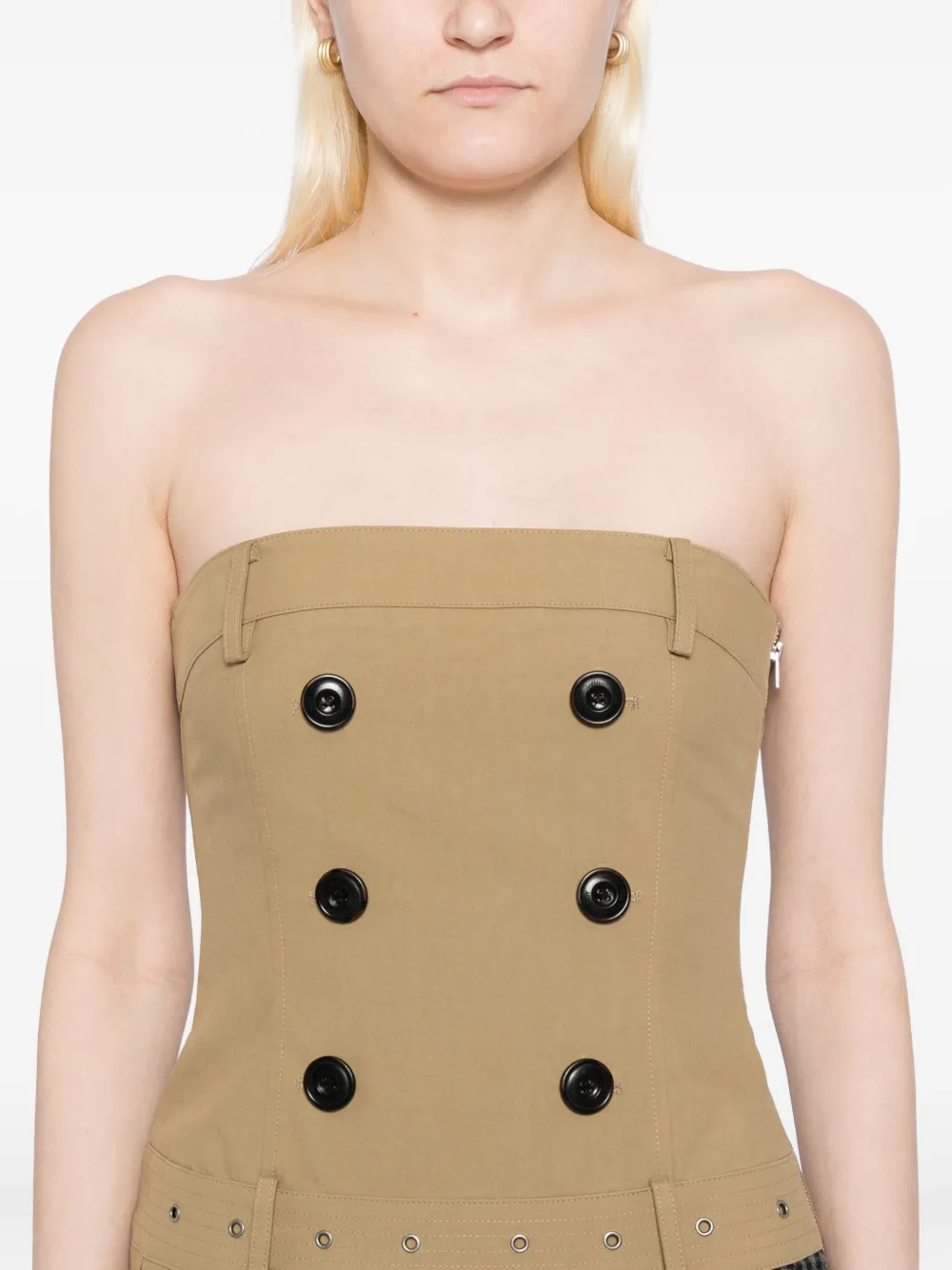 Andersson Bell Geplooide trenchjurk Groen