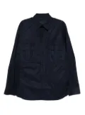 Juun.J military zip-up shirt - Blue