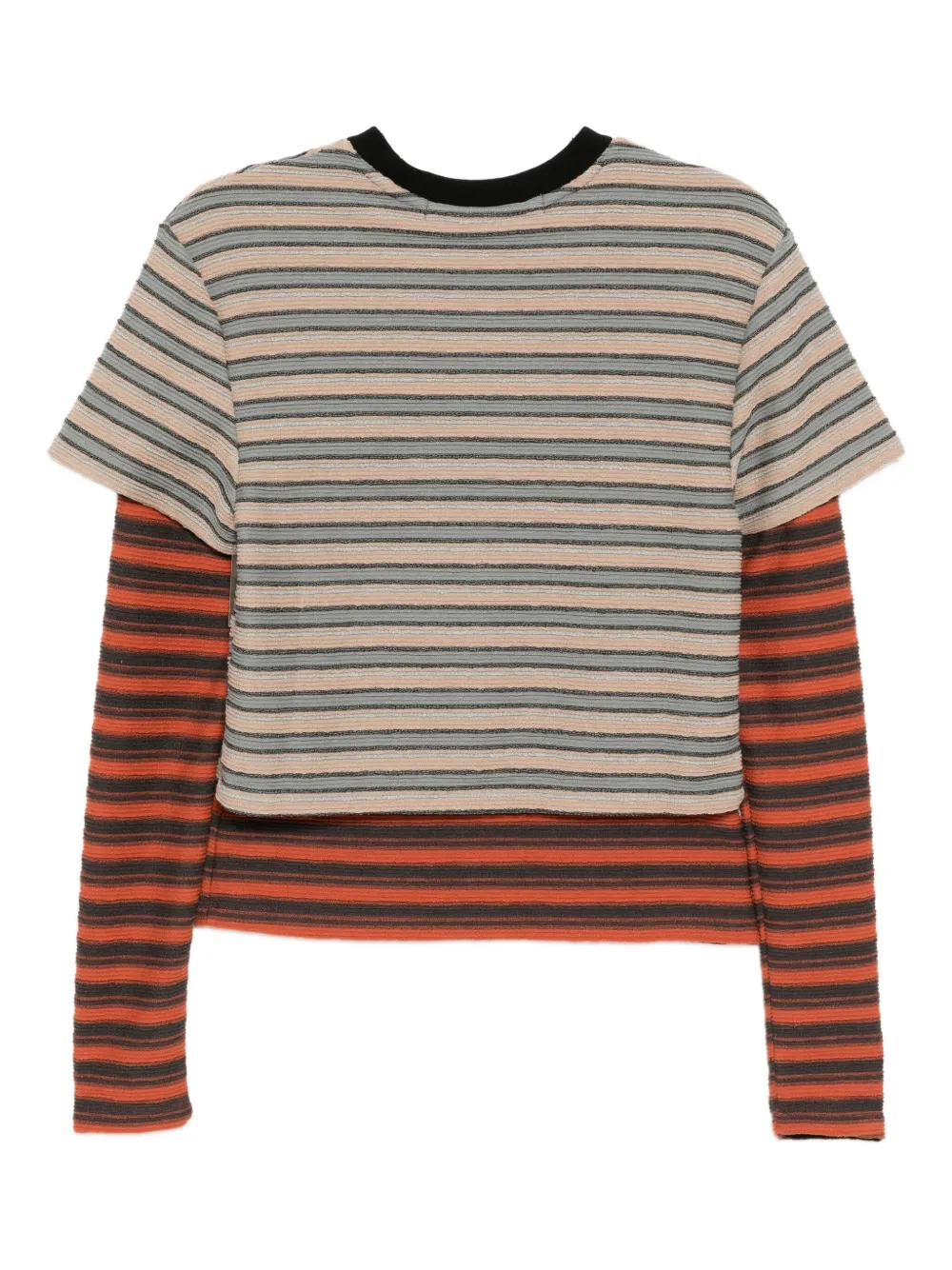 Andersson Bell Multi Stripe T-shirts In Burgundy