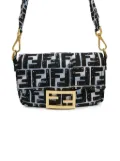 Fendi Pre-Owned 2010-2025 Joshua Vides Mini Zucca Nylon Convertible Baguette satchel - Blue