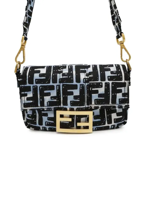 Fendi Pre-Owned 2010-2025 Joshua Vides Mini Zucca Nylon Convertible Baguette satchel