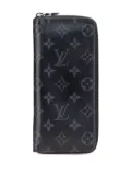 Louis Vuitton Pre-Owned 2021-2025 Monogram Eclipse Vertical Zippy Wallet long wallets - Black