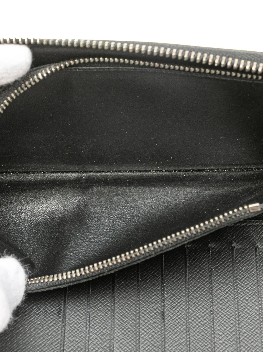 Pre-owned Louis Vuitton 2021-2025 Monogram Eclipse Vertical Zippy Wallet Long Wallets In Black