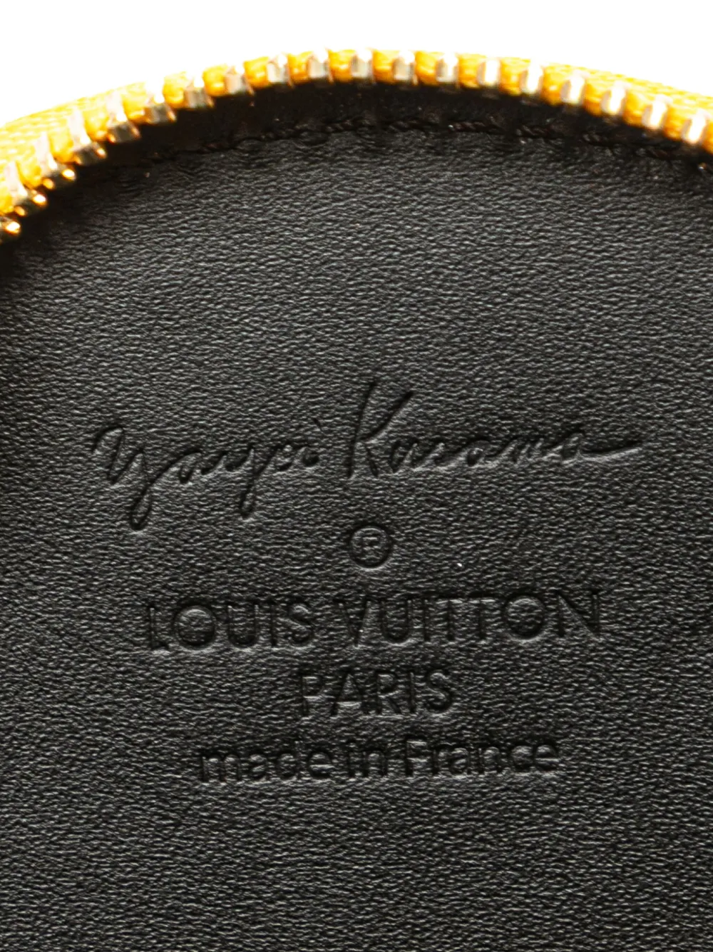 Pre-owned Louis Vuitton 2000-2025 Monogram Vernis Kusama Infinity Dots Chapeau Purse Coin Pouch In Yellow
