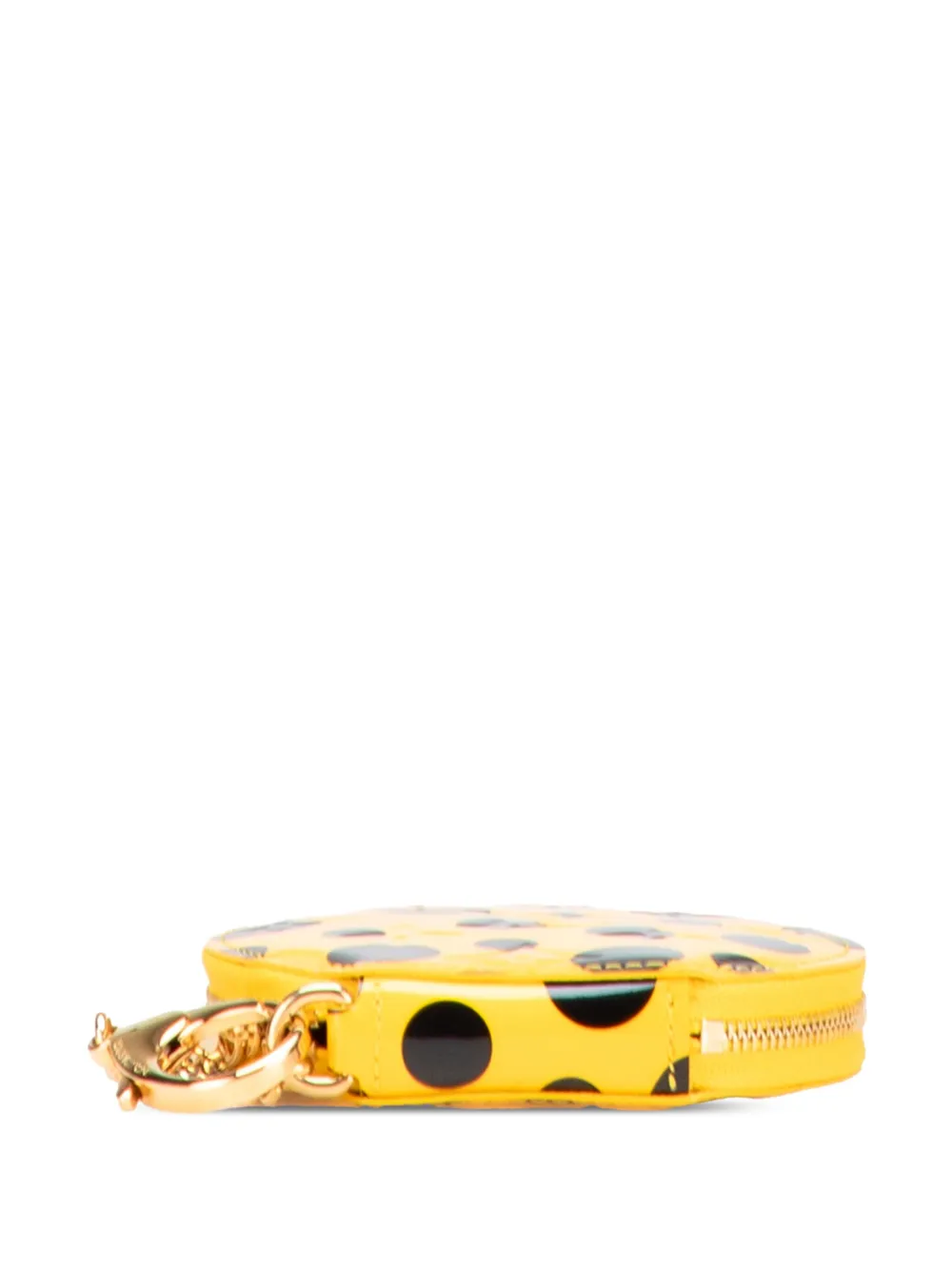 Pre-owned Louis Vuitton 2000-2025 Monogram Vernis Kusama Infinity Dots Chapeau Purse Coin Pouch In Yellow