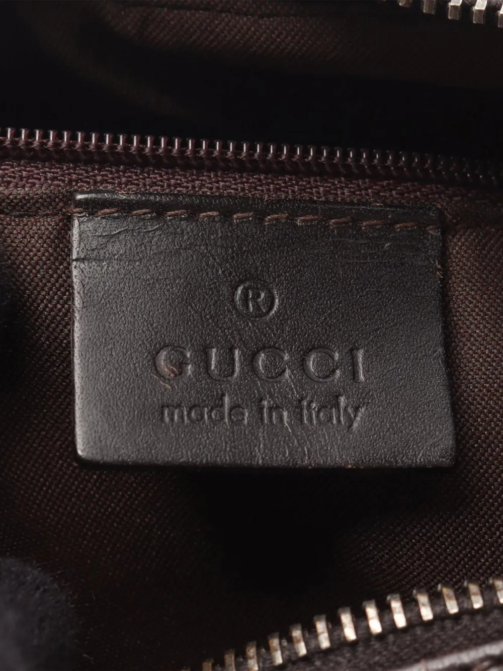 Pre-owned Gucci 2000-2015 Gg Canvas Web Shoulder Bag In Brown