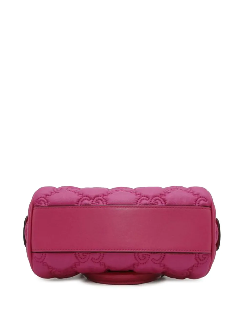 Pre-owned Gucci 2016-2025 Mini Gg Matelasse Nylon Marmont Satchel In Pink