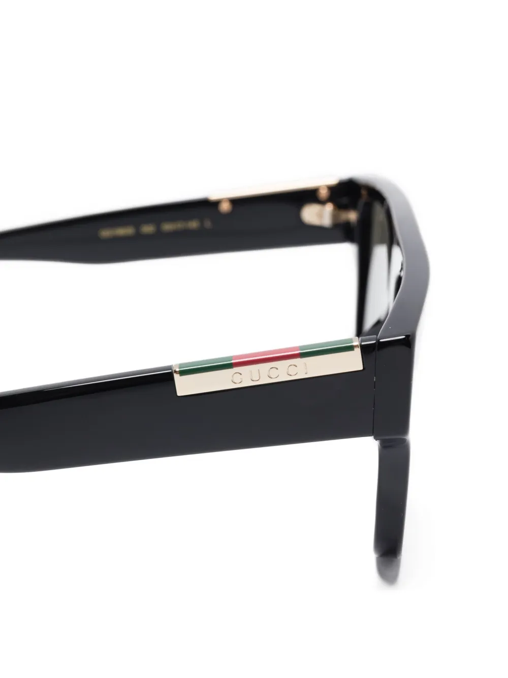 Gucci Eyewear Zonnebril met vierkant montuur Zwart