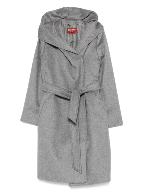 Max Mara hooded belted coat