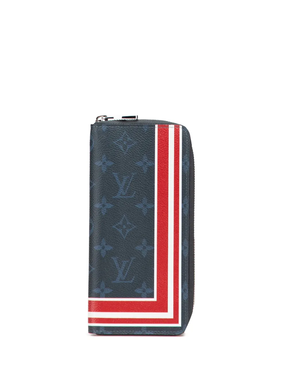 Louis Vuitton Pre-Owned 2016 Monogram Cobalt Striped Vertical Zippy Louis Vuitton Pre-Owned 2016 Monogram Cobalt Striped Vertical Zippy