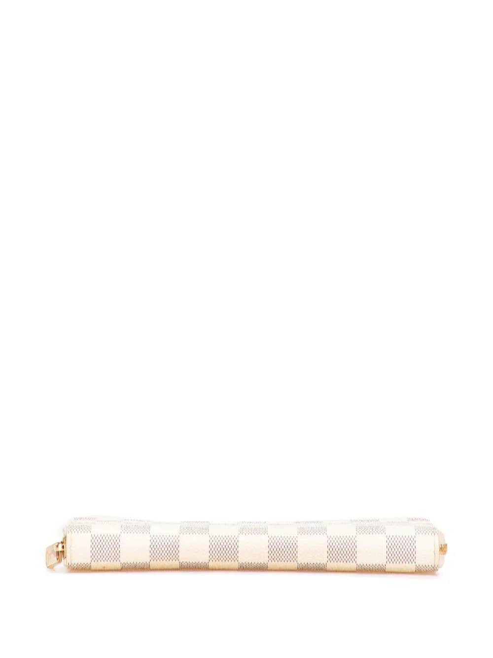 Pre-owned Louis Vuitton 2006 Damier Azur Zippy Wallet Long Wallets In White