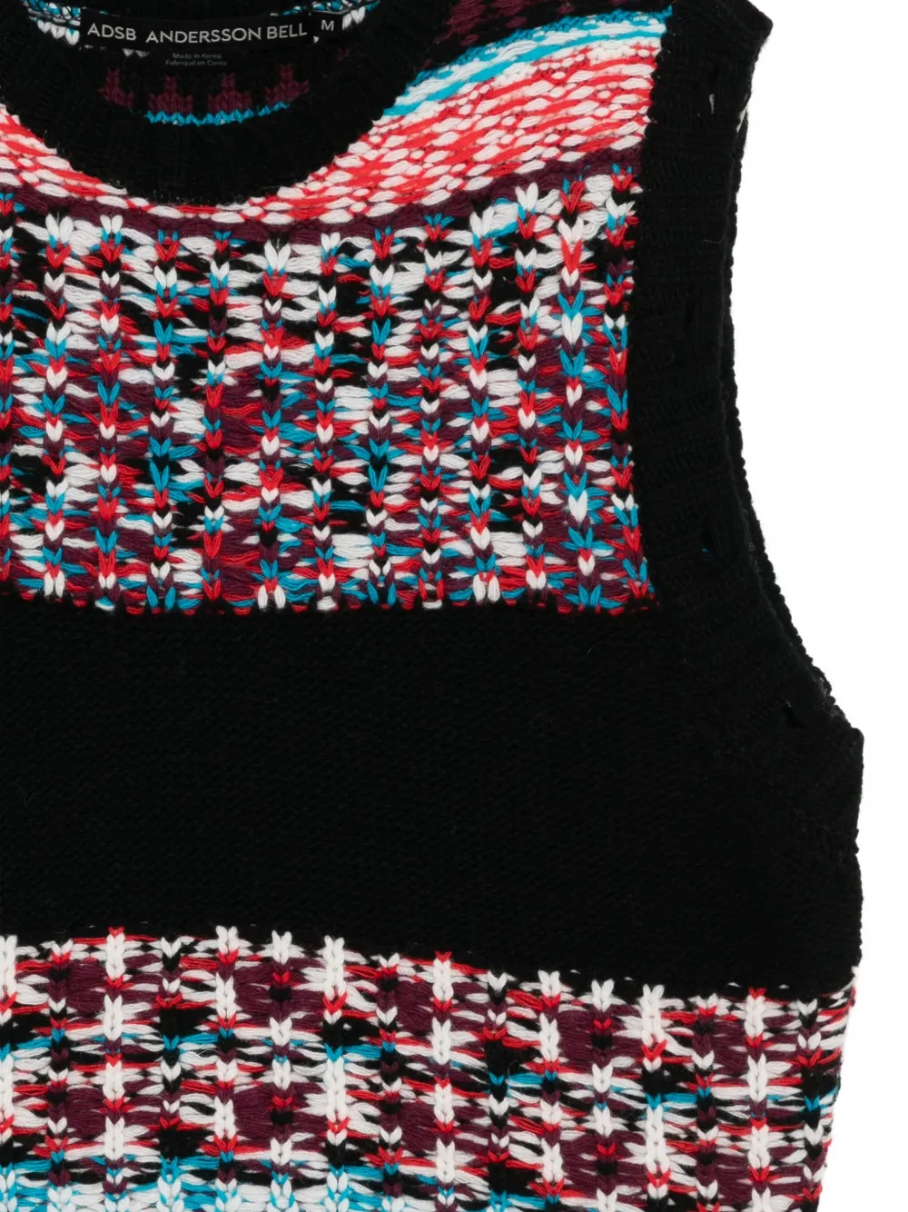 Andersson Bell Nordic gebreide spencer met ronde hals Zwart