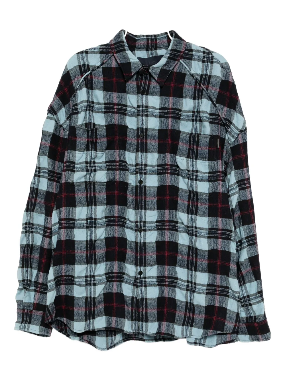 Juunj Check-printed Shirt In Blue