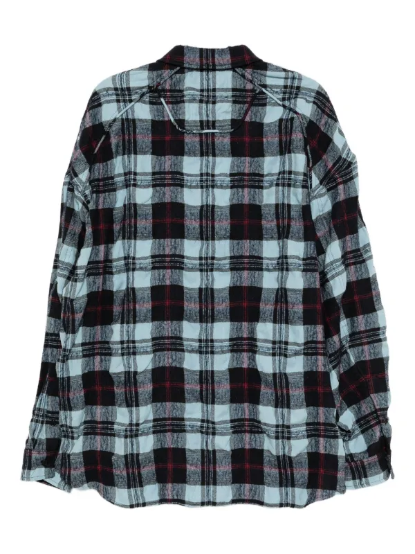 Juun.J チェック シャツ | ブルー | FARFETCH JP