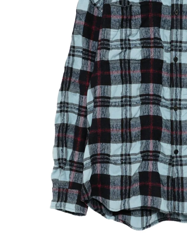 Juun.J チェック シャツ | ブルー | FARFETCH JP