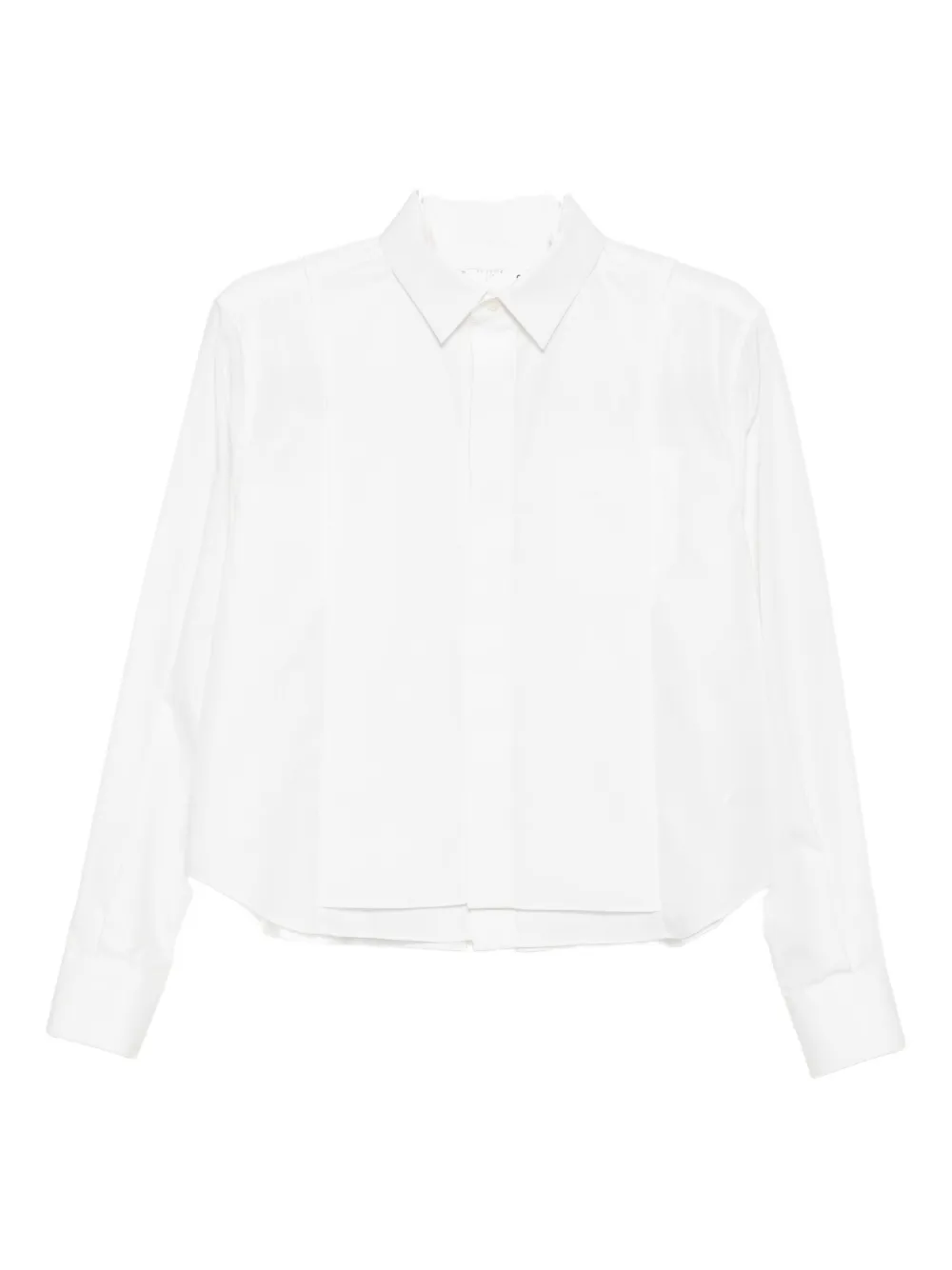 Sacai Cropped Shirt In White