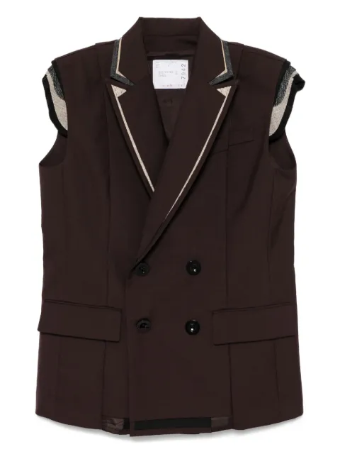 sacai double-breasted waistcoat