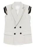 sacai double-breasted waistcoat - Neutrals